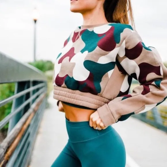 Balance Athletica Camo Commander Crop Sweatshirt - Image 2