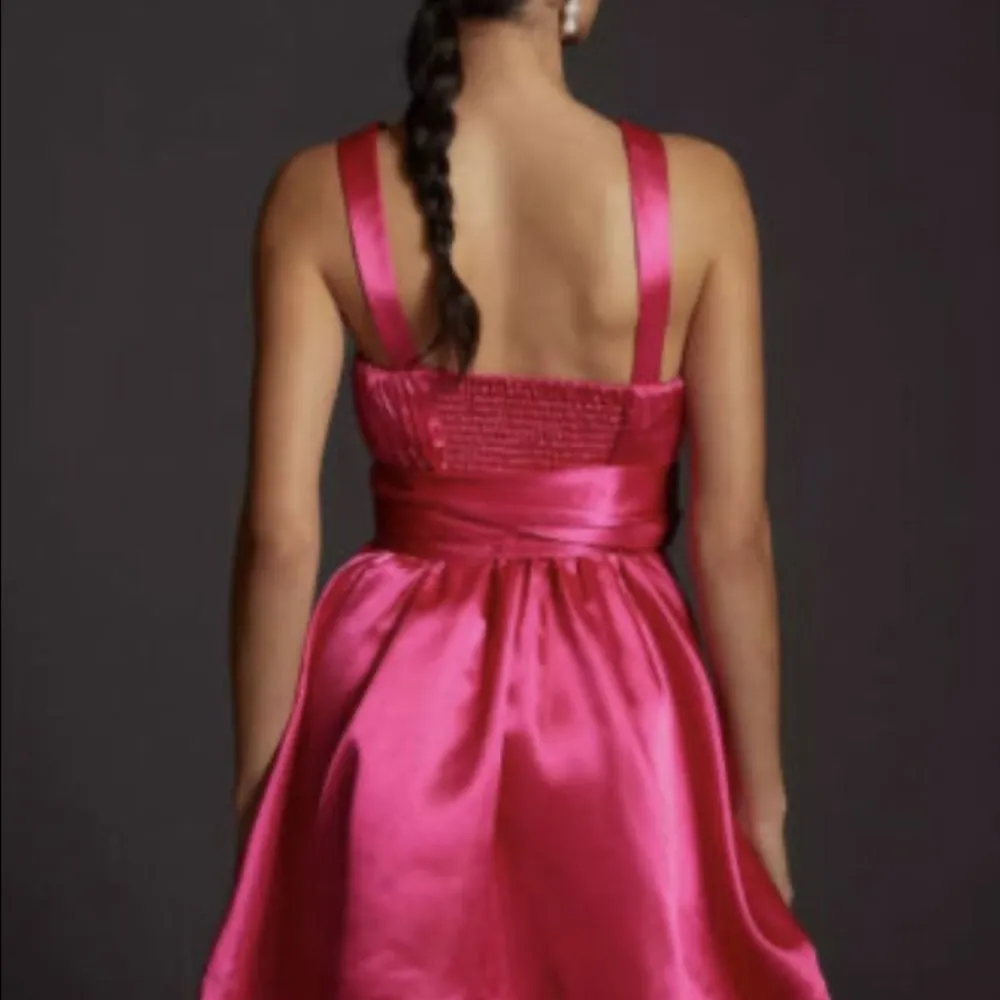 NWT Anthropologie Maeve Bow-Tie satin mini dress size 6 - Image 2