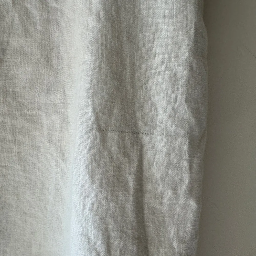 Abercrombie & Fitch White Linen Dress Adjustable Shoulder Ties - Image 8