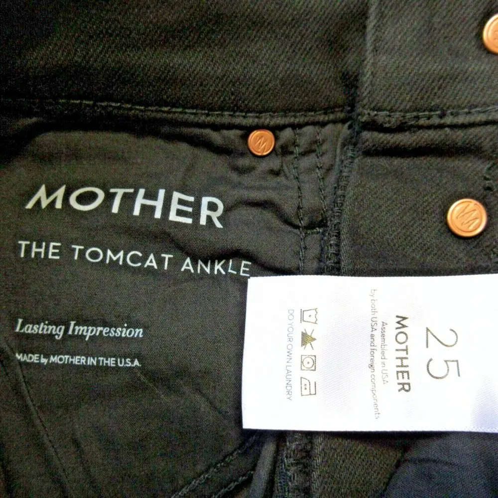 NWT Mother Tomcat Ankle in Lasting Impression Straight Crop Stretch Jeans 25 - Image 5