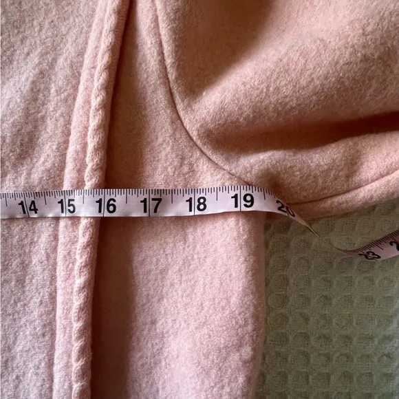 VINTAGE LANDS‎ END blush pink 100% wool blazer jacket heavy western boho SIZE 14 - Image 9