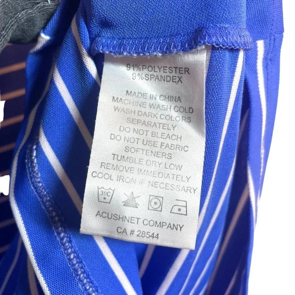 FootJoy Athletic Women’s Striped Country Club Golf Shirt in Blue/White Size S - Image 5