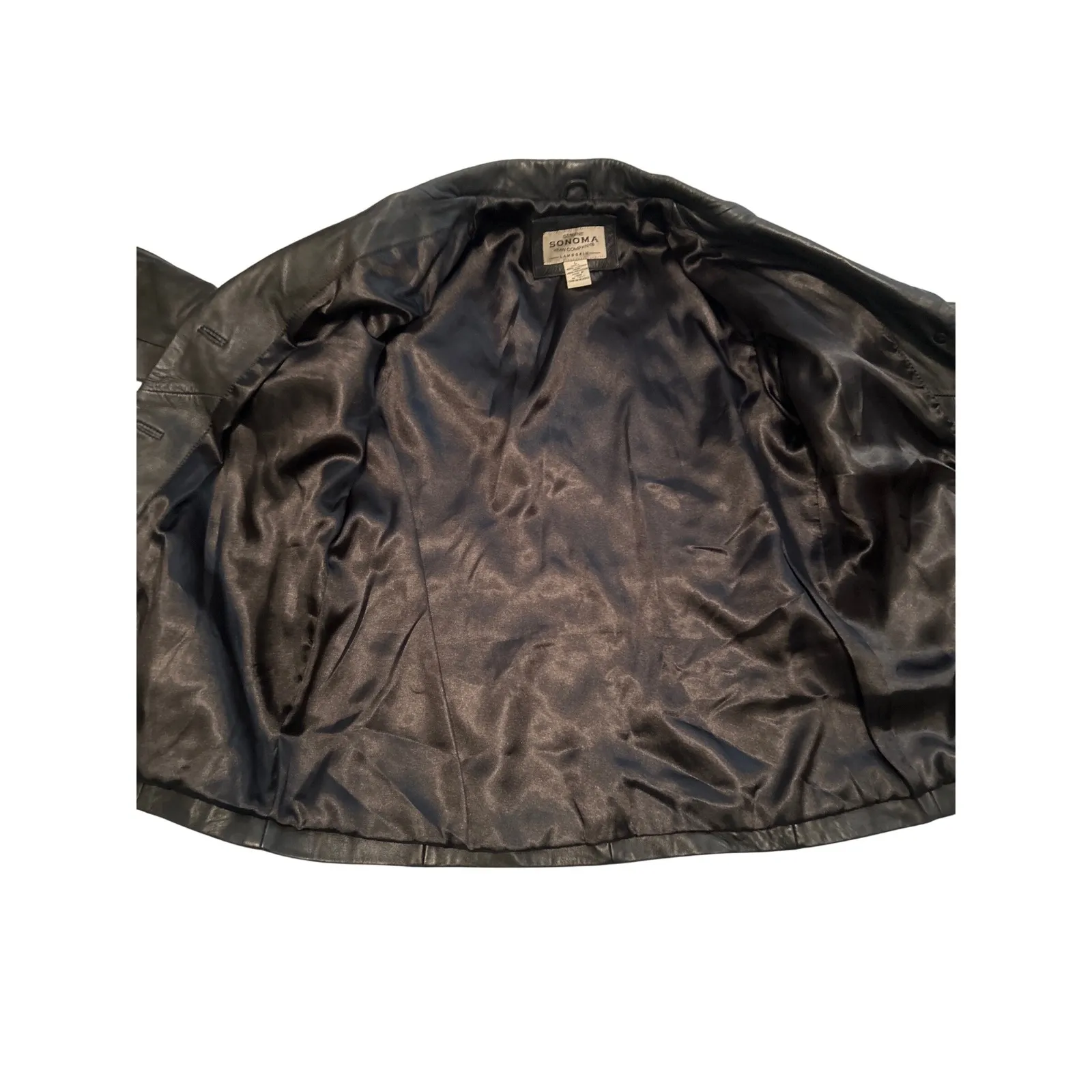 Lambskin Leather Blazer Jacket Black Womens Size L Sonoma Jan Company very soft Size L - Image 6