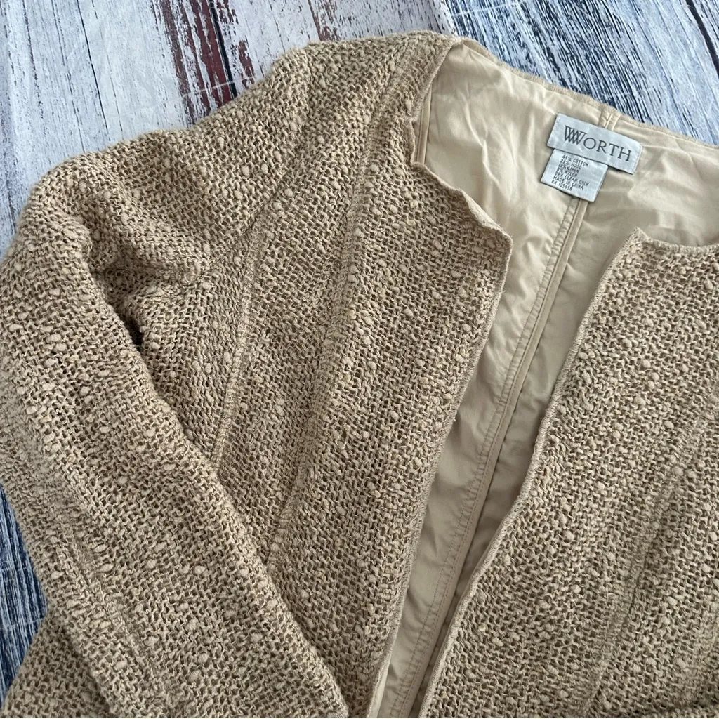 WORTH Women's Tan Textured Cotton - Image 3