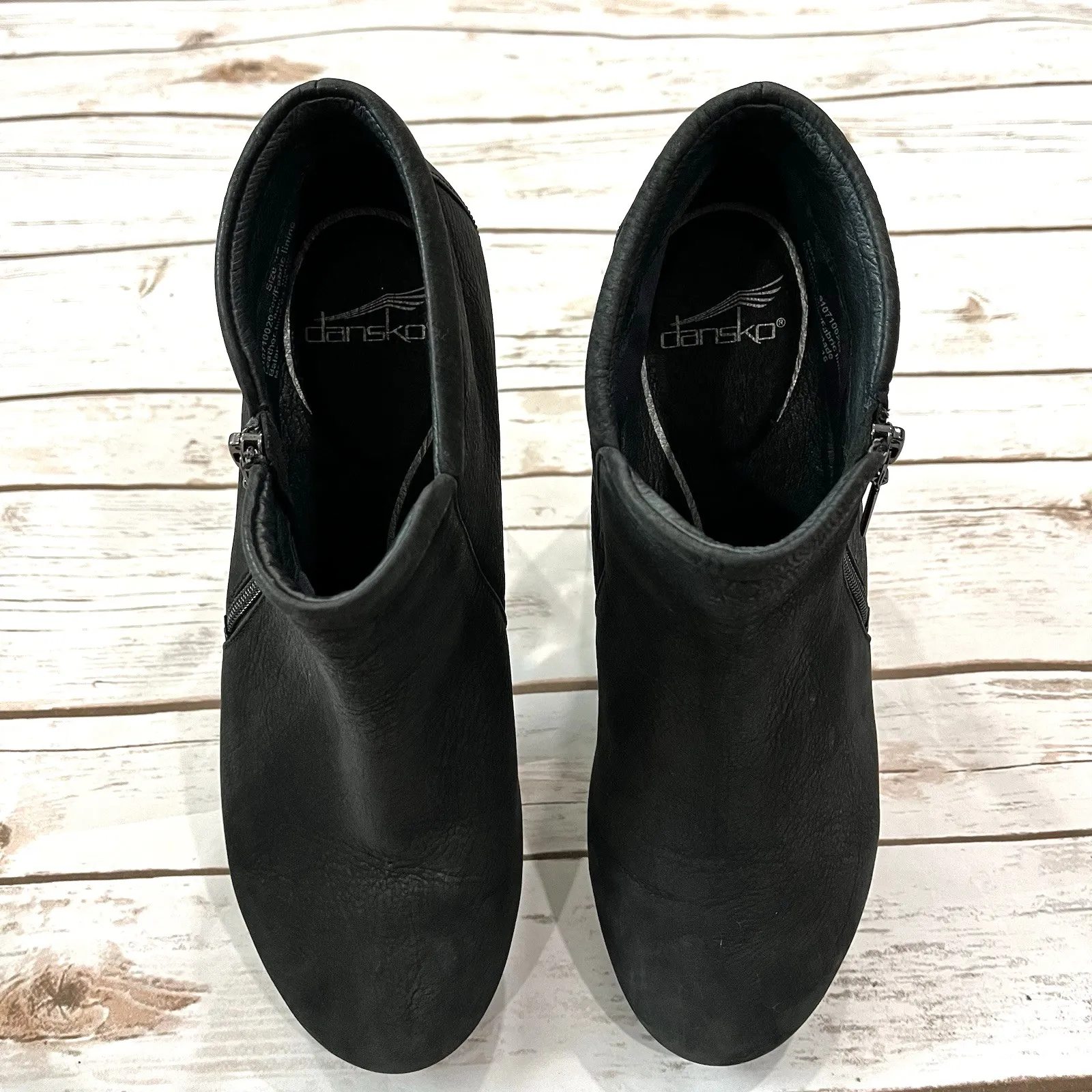 Dansko Leather Ankle Bootie Boot Shoe Women EU 42 US 11.5 12 Chelsea Lee Nubuck - Image 5