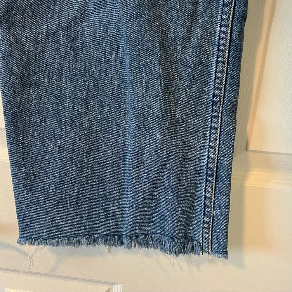 Reformation Fawcett High Waist Wide Leg Cropped Jeans Size 31 Celtic Wash - Image 9