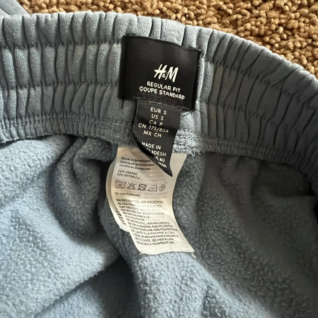 Blue H&M Sweatpants - Image 3