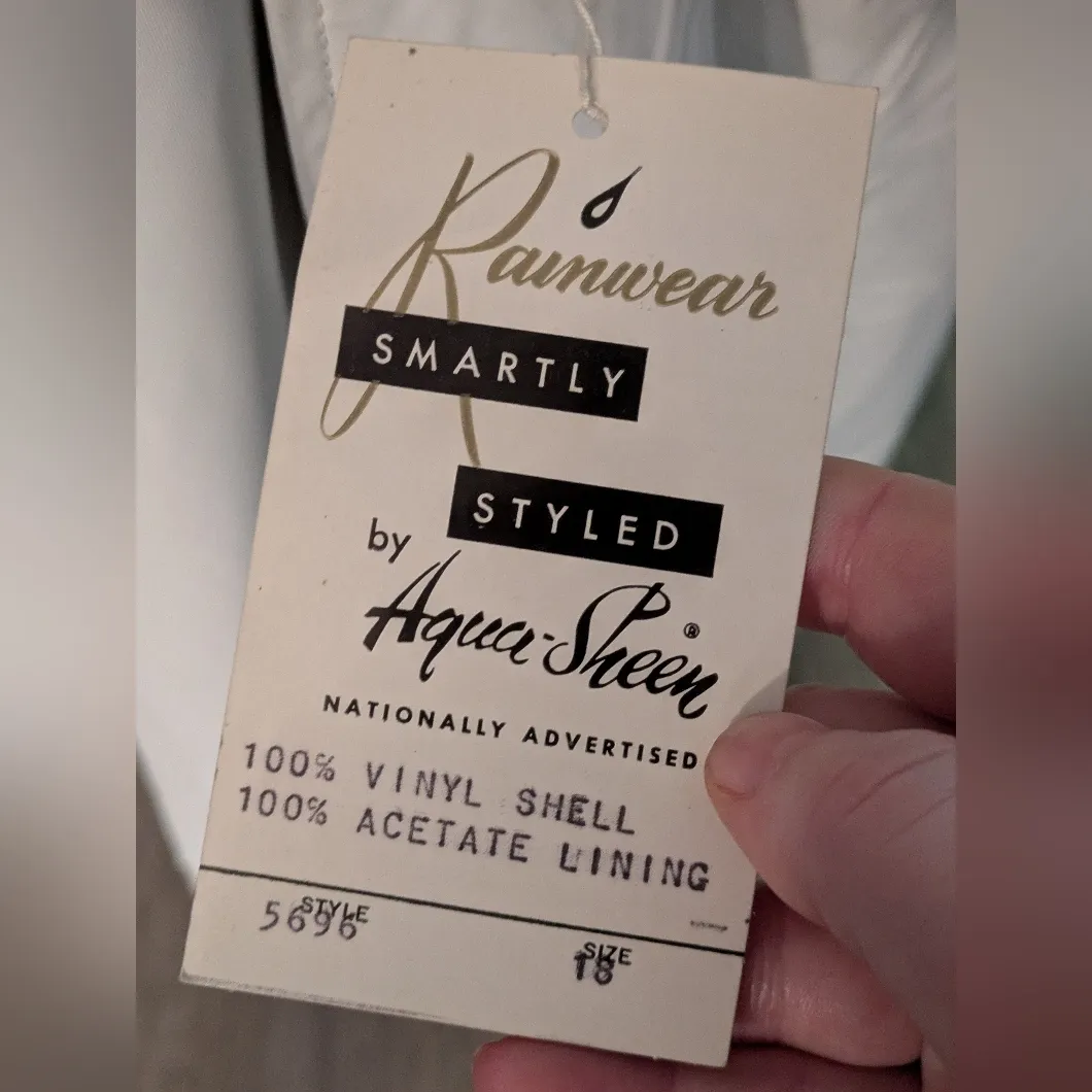 Rainwear By Aqua Sheen Vintage Reversible Rain Trench Coat Size 18 Gray - Image 8