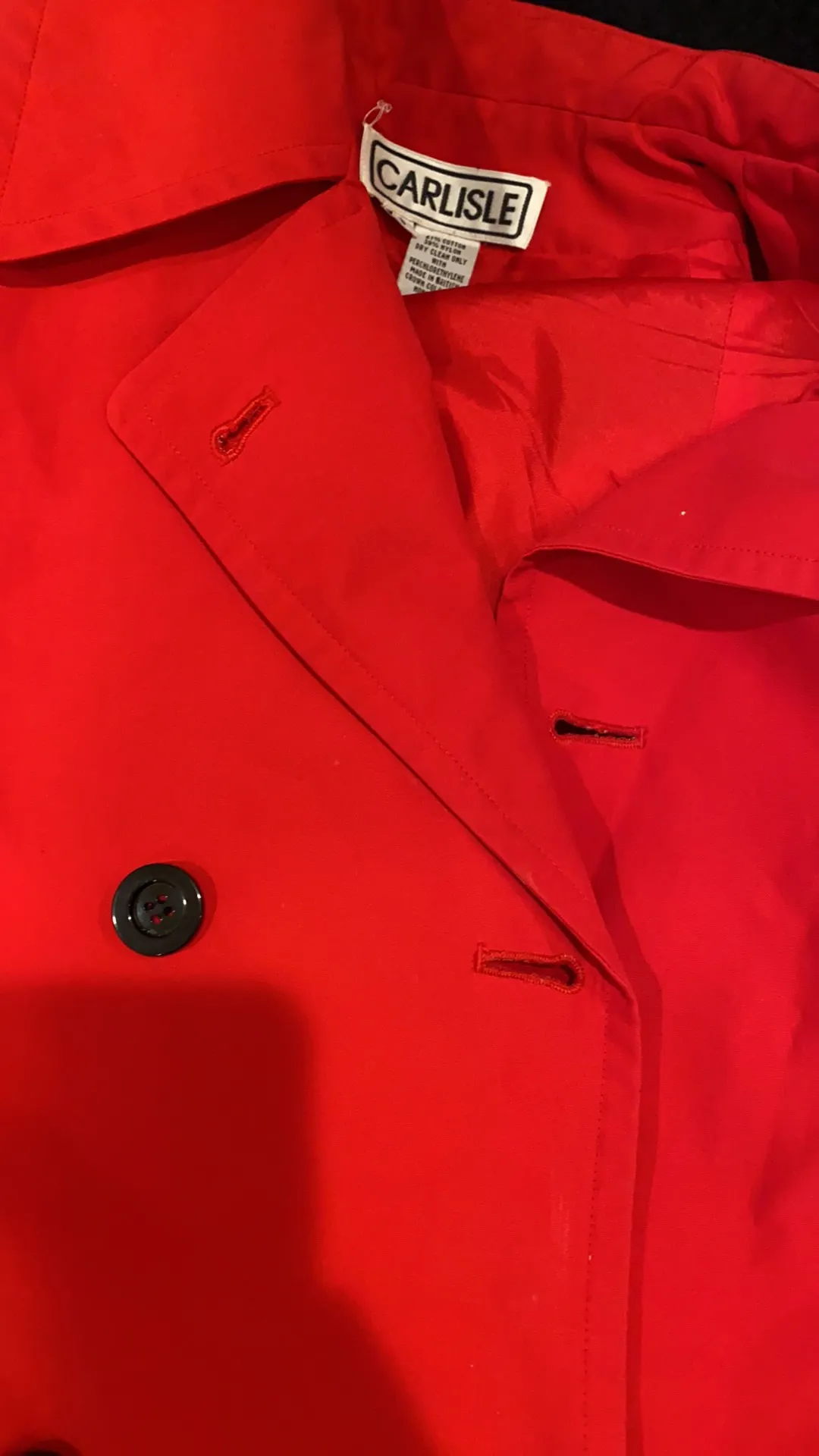Carlisle Etcetera Red Trench Coat Belted 6 - Image 7