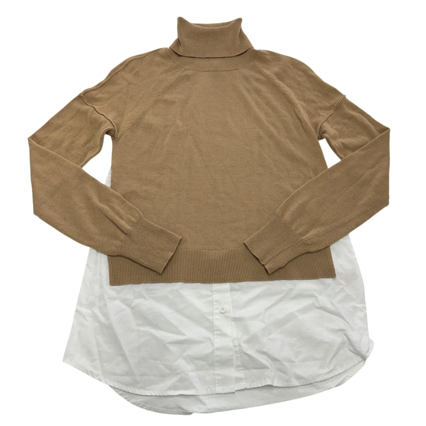 KF/Kaufman‎ Franco Sweater Womens Medium Turtleneck Mixed Media Layered Pullover - Image 3