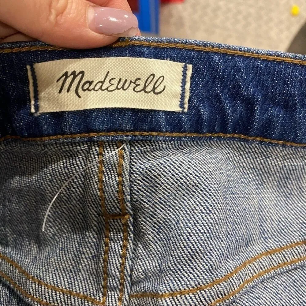 MADEWELL High Rise Classic Straight Blue Jeans Seamed Edition Size 24 - Image 8