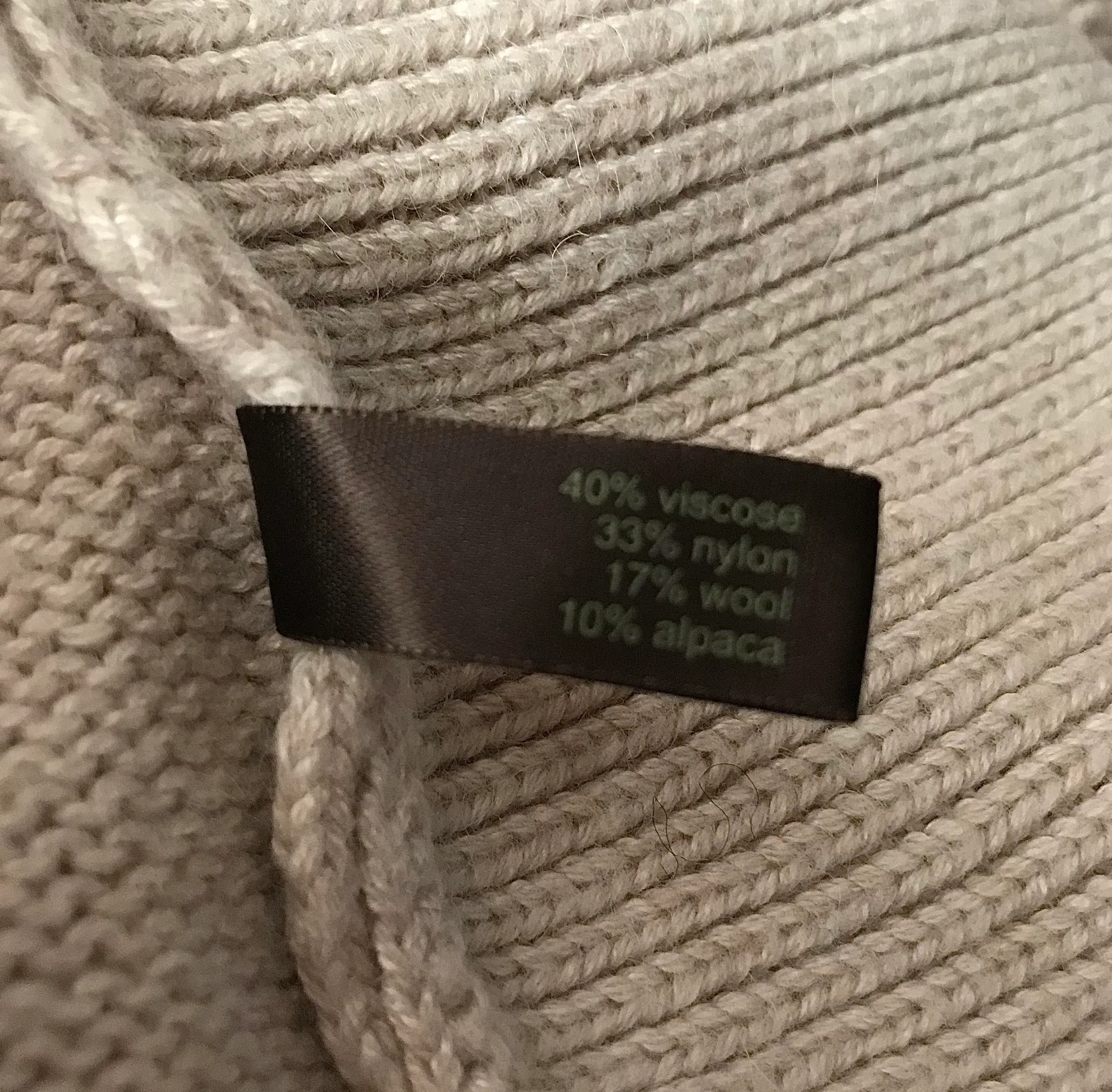 -Beige Cowl Neck Sweater-XS - Image 6