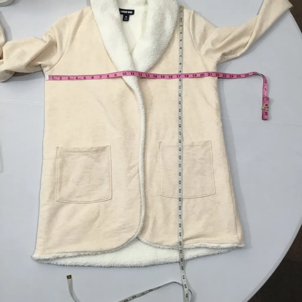 Lands End Open Front Fleece Jacket - Image 10