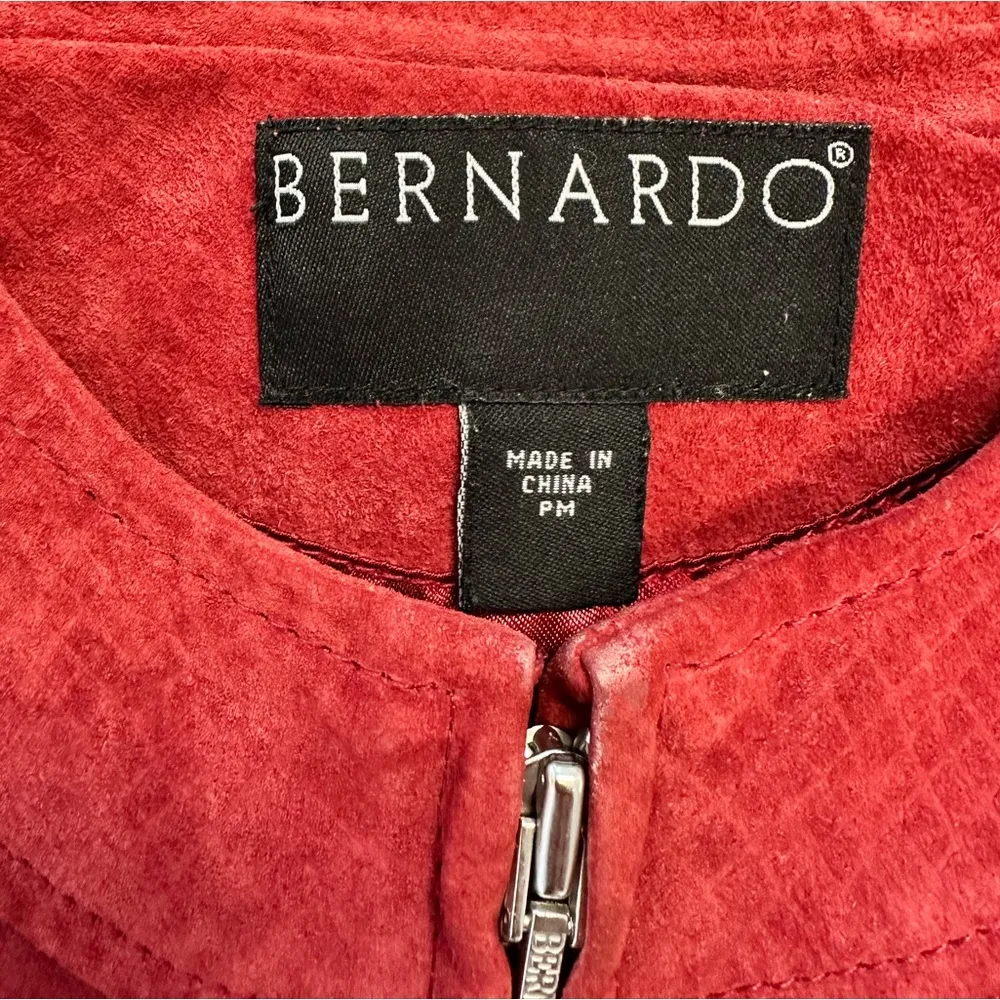 Bernardo Women's Red Suede Genuine Leather Jacket SZ-PM - Image 10