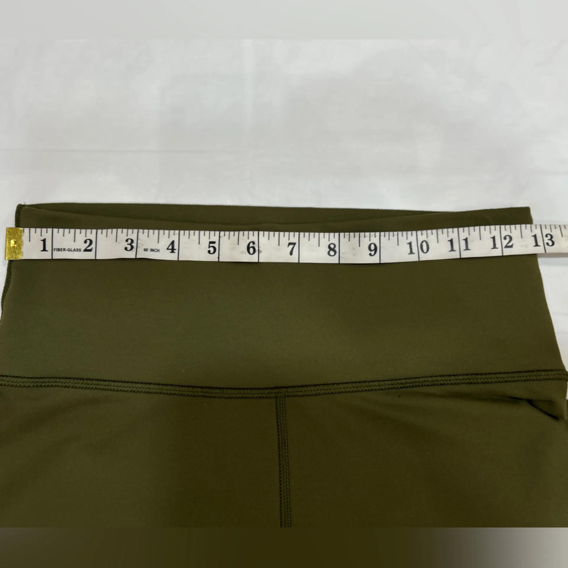 High Rise Olive Green Leggings Fabletics PowerHold Size Small Compression - Image 4