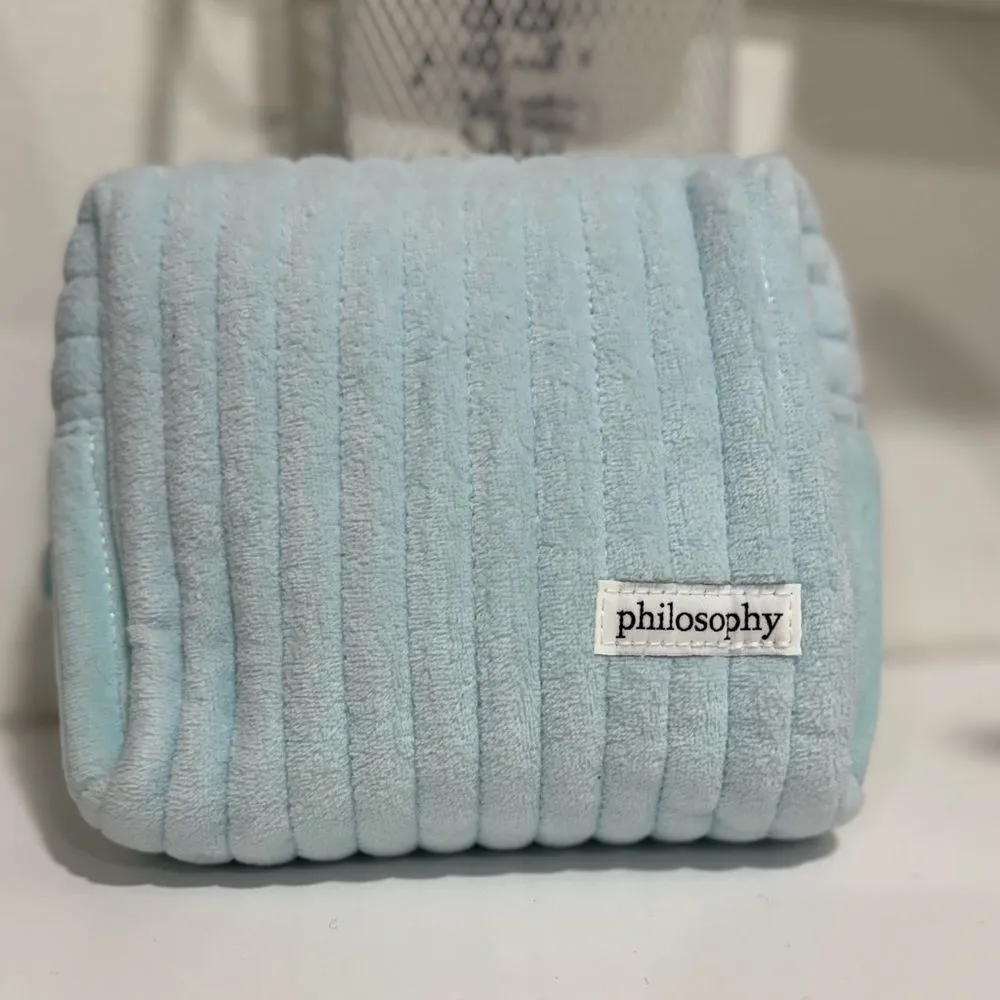 Philosophy Fuzzy Soft Zippered Makeup bag 
NWOT - Image 2