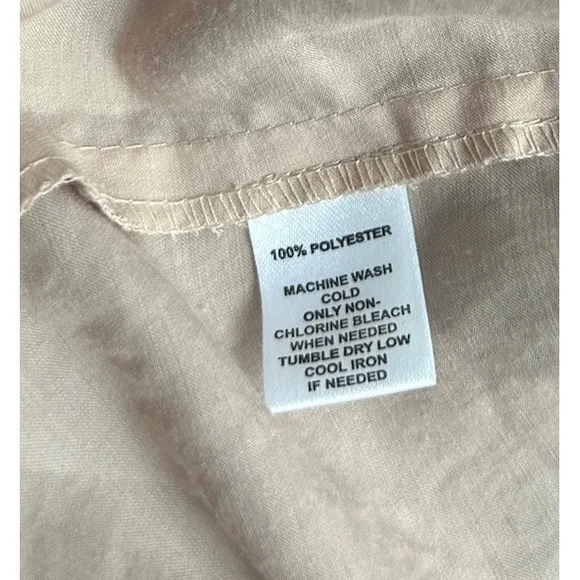 Ann Taylor Loft Women Medium Puff‎ Layered Sleeve Beige Shirt BabyDoll Causal - Image 5