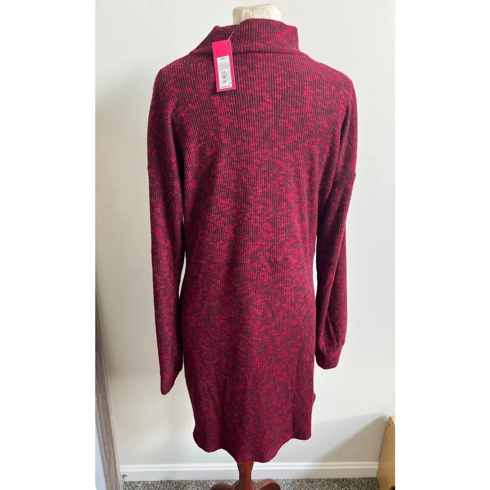 Xhilaration Sweater Dress NWT Mock Neck Rouched Waist XXL - Image 5