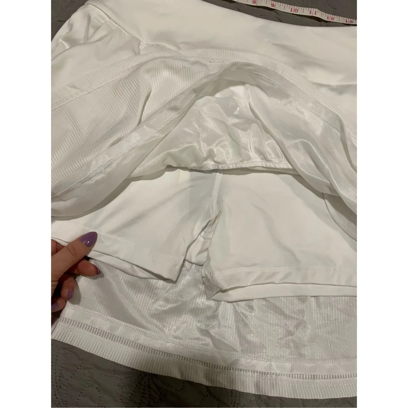 Adidas White Tennis Skort Athletic Medium Stretch New - Image 4