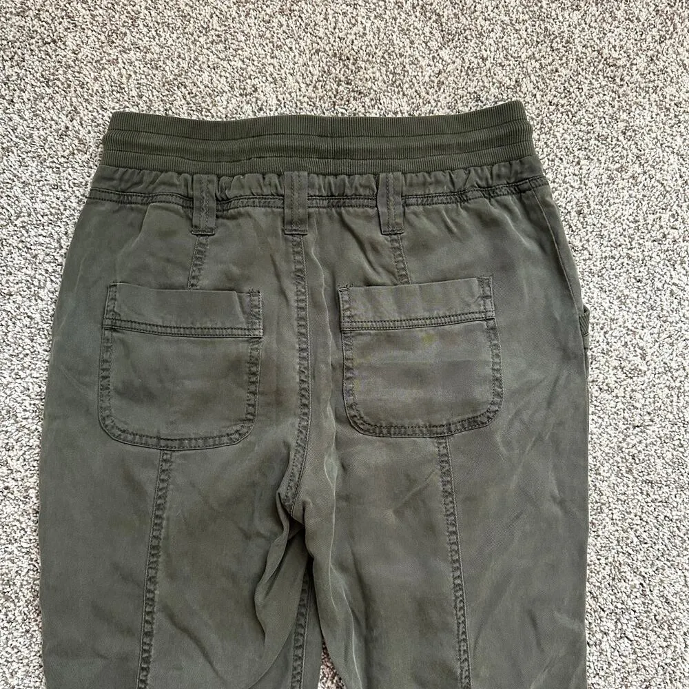 Pilcro Anthropologie army green cargo jogger pants size XS - Image 5