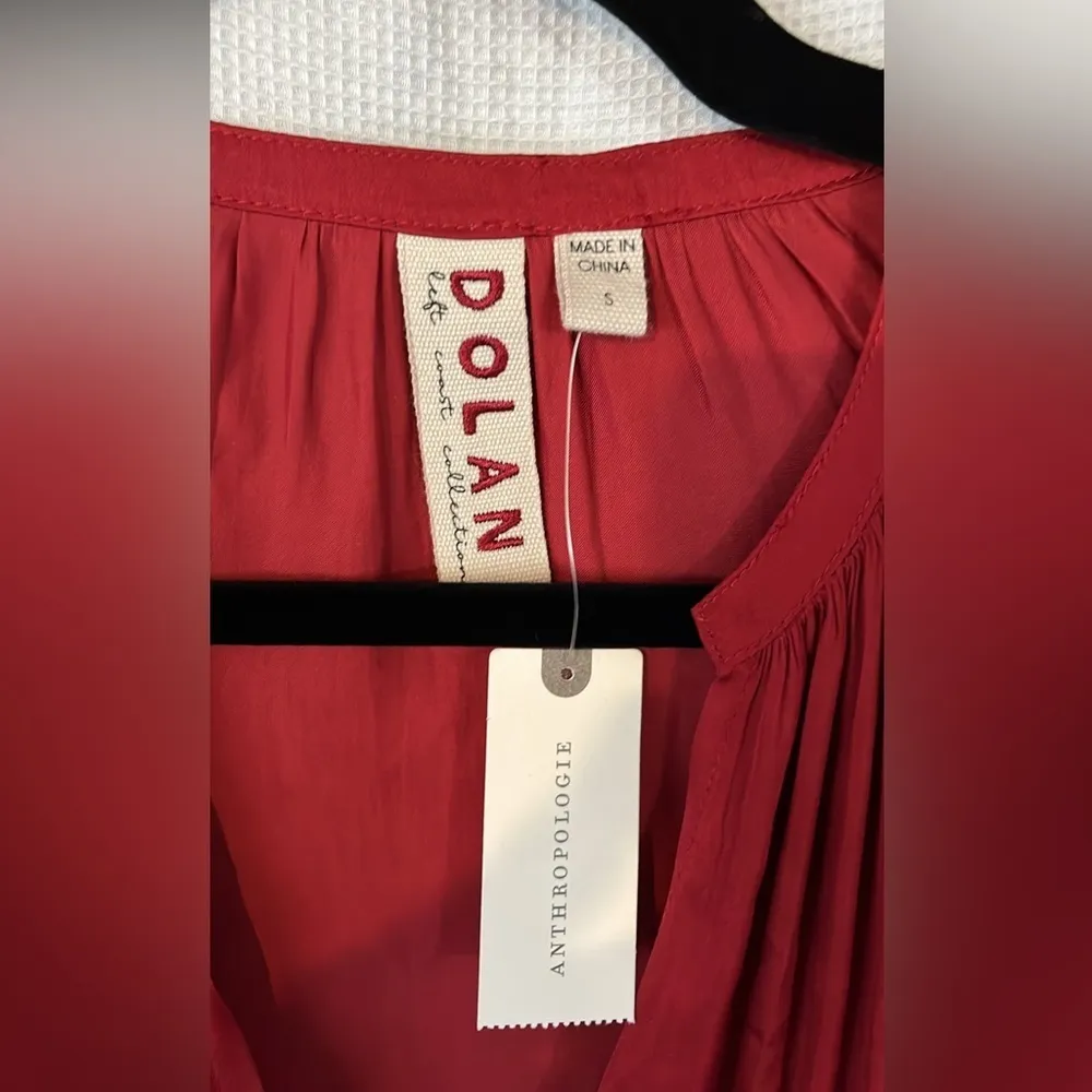 Anthropologie Dolan Burgundy Red Sloane Blouse NWT Size Small - Image 2