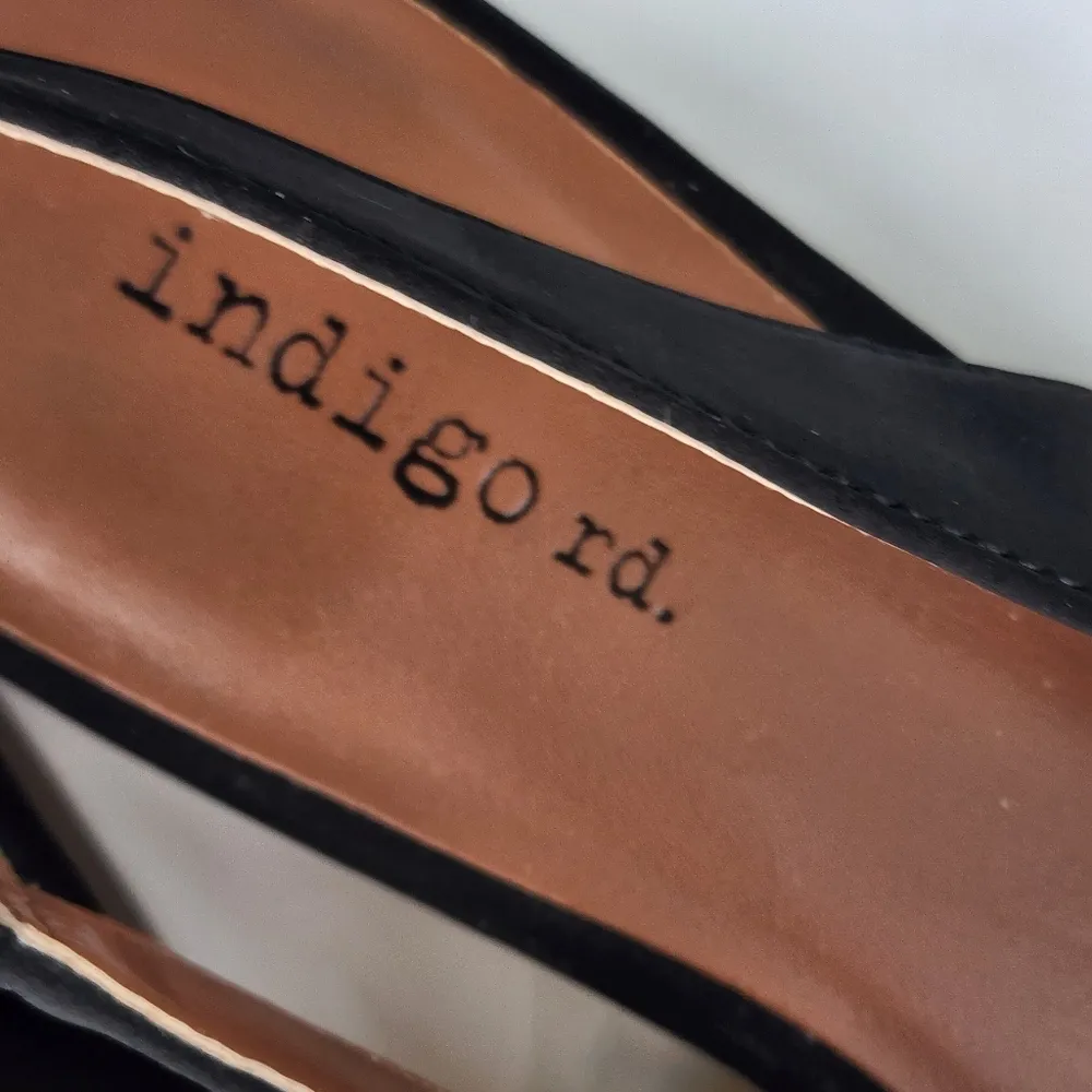 indigo rd. Gauri Black Slingback Wedges Size 7½ - Image 2