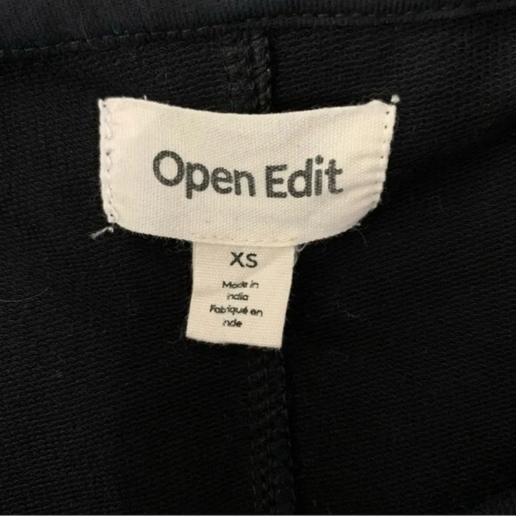 Open Edit Hoodie XS Black Oversized Streetwear Lounge Athleisure Cozy - Image 5