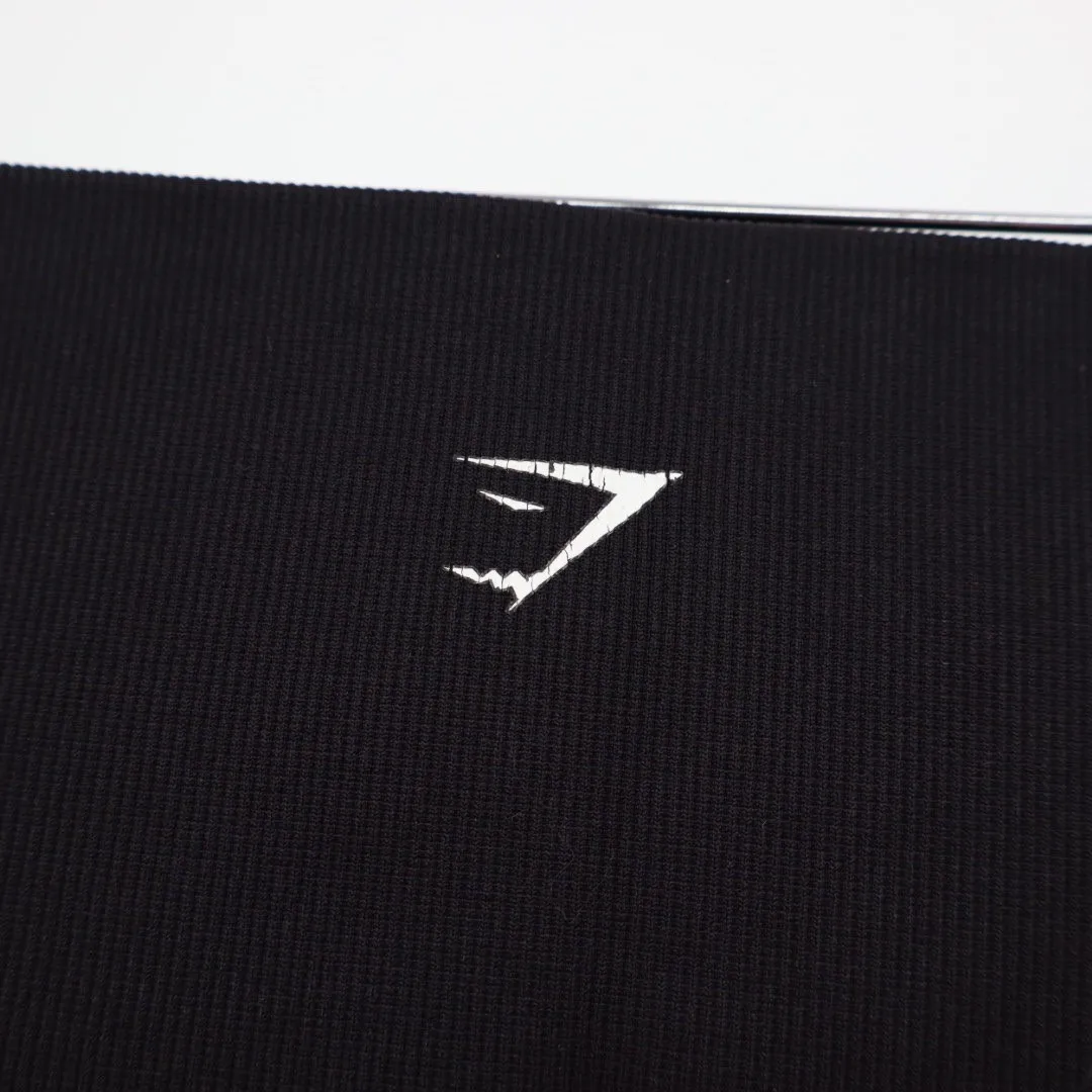 Gymshark Seamless High Waisted Black Workout Shorts Size M - Image 4