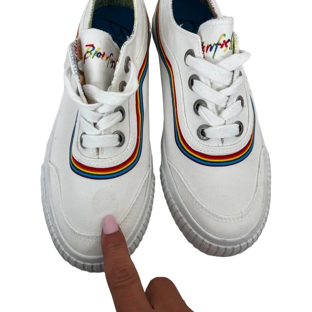 Blowfish White Rainbow Sneakers Sz 7.5 - Image 5