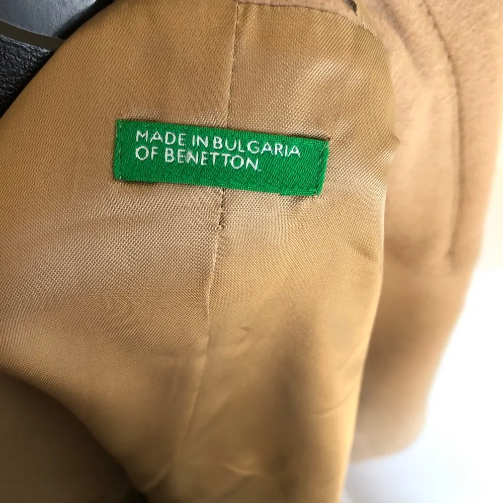 United Colors of Benetton wool blend camel color dress coat dress jacket - Image 10