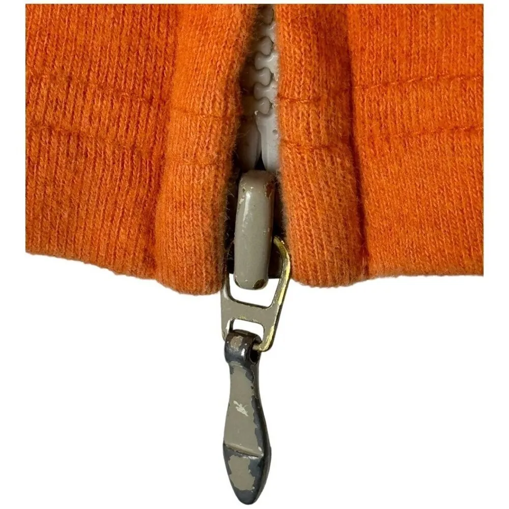 Peter Millar Sweatshirt Women Small Orange Cotton‎ Full Zip Mock Neck Outdoor - Image 5