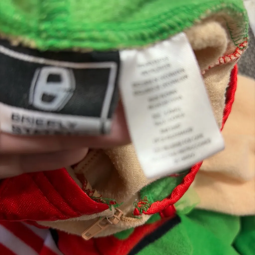 Briefly Stated Adult Festive Elf Costume Onesie size XS Red - Image 11