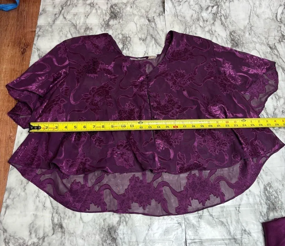 Victoria’s Secret vintage Gold label Purple set Lingerie shorts top pj's Large - Image 3