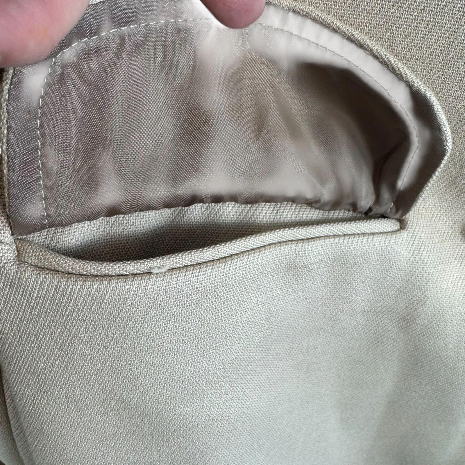 GAP Cotton Pale Pink Gold Button Double Breasted Lined Swing‎ Pea Coat Size L - Image 4