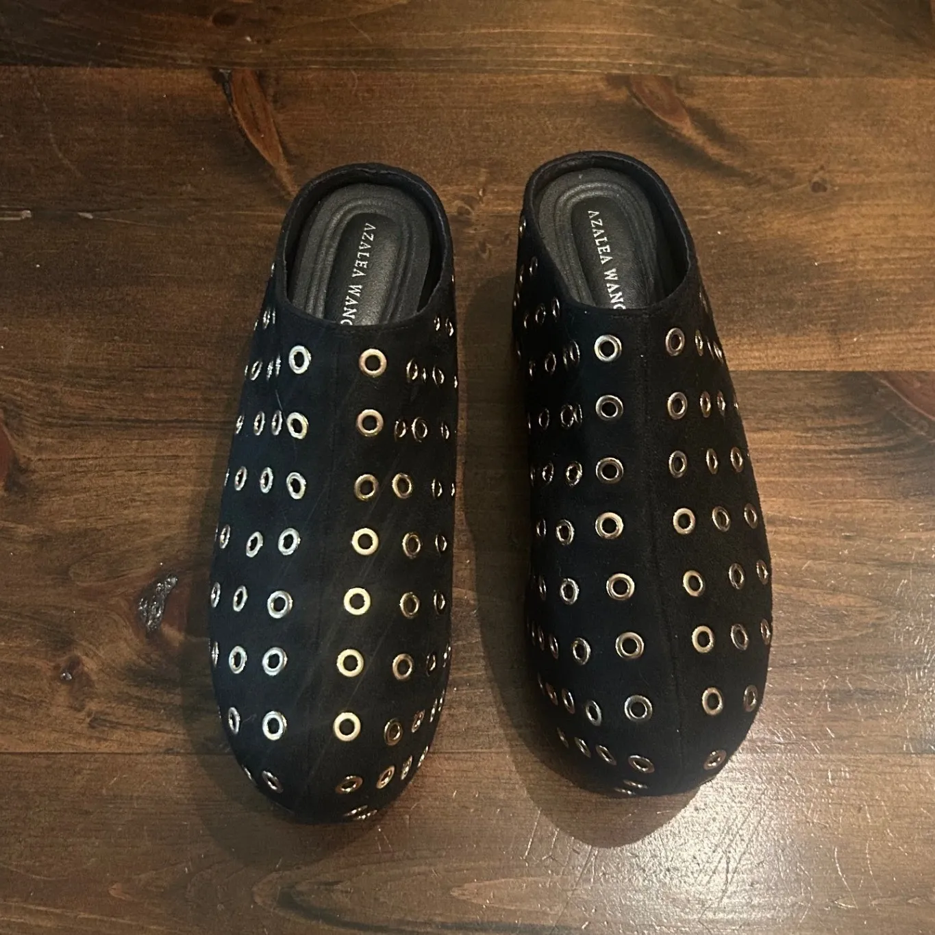 Urban Outfitters Azalea Wang Dilip Studded Clog Grommet Platform Chunky Shoes Black Size 9 - Image 6