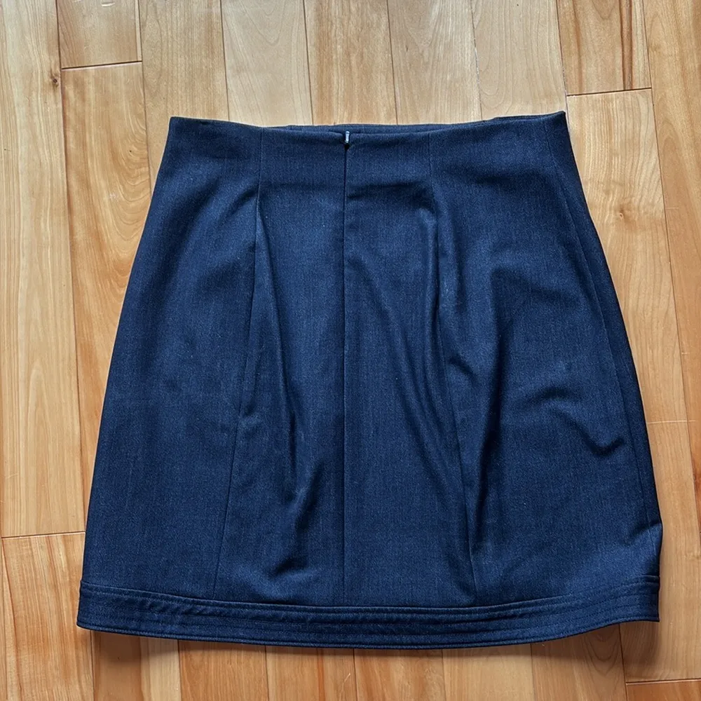 Halogen classic dark denim zip up skirt - Image 6