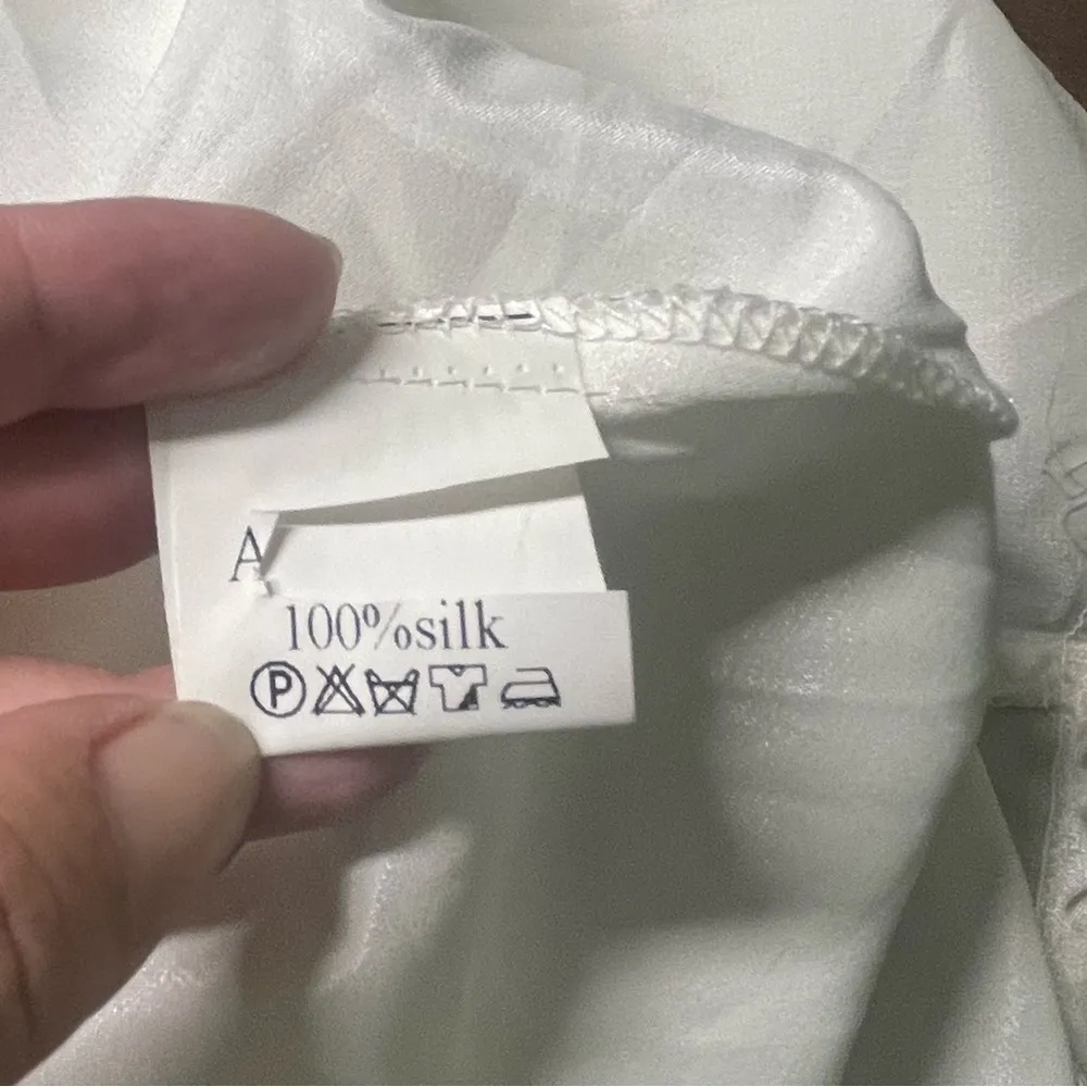 100% Silk Sleeveless Cocktail Dress Embroidery Funky Size Large - Image 6