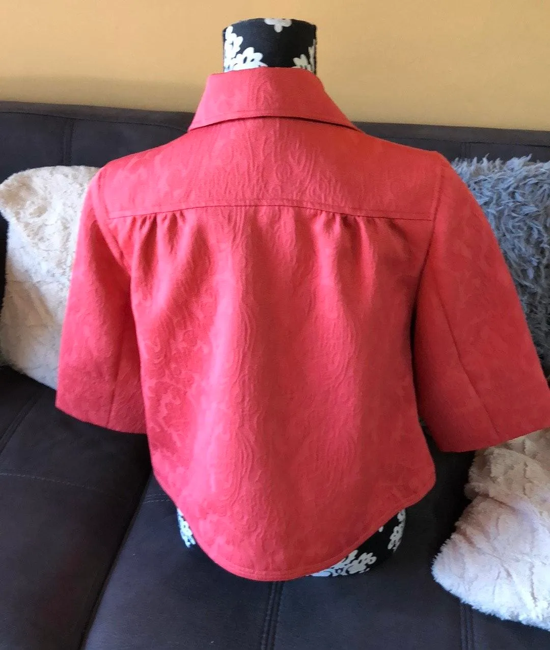 Pink 3/4 Sleeve Blazer Jacket Size M - Image 3