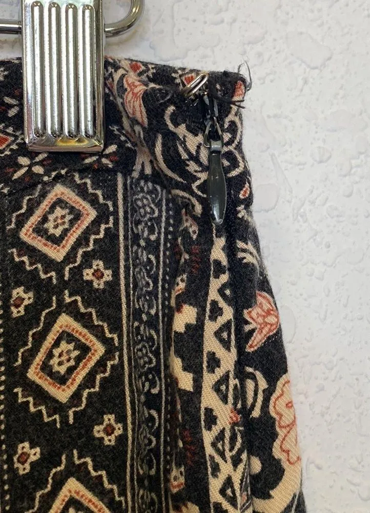 Philosophy Wide Leg Boho All Over Print Flowy Pants Sz 4 Rayon Women’s Black - Image 4