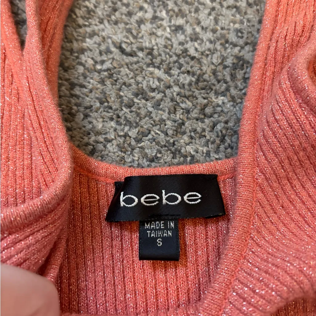 Bebe Y2K Sparkly Knit Tank - Image 2