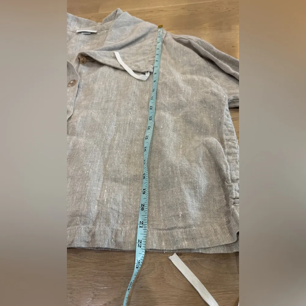 Bryan Walker Irene tan linen Jacket size large - Image 6