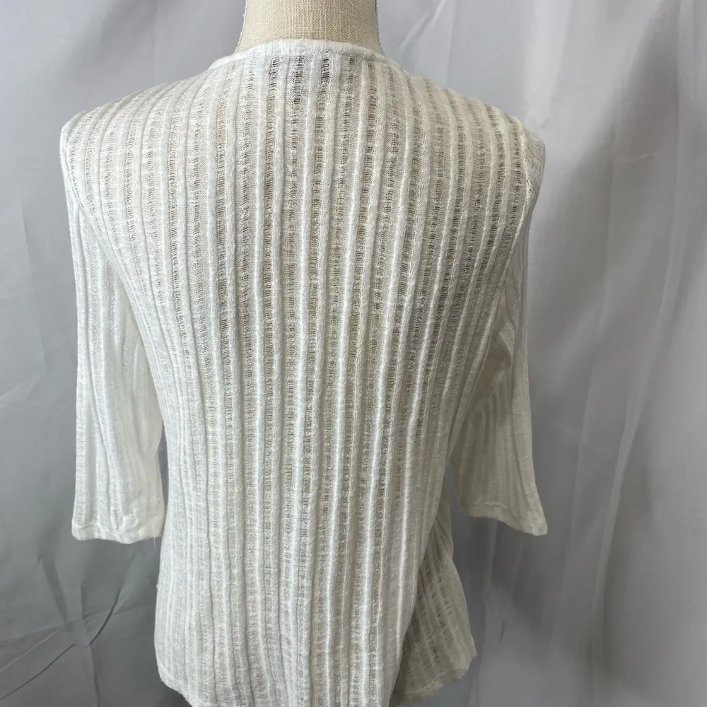 Vintage Tanjay Petites open front shirt PM White Size undefined - Image 8