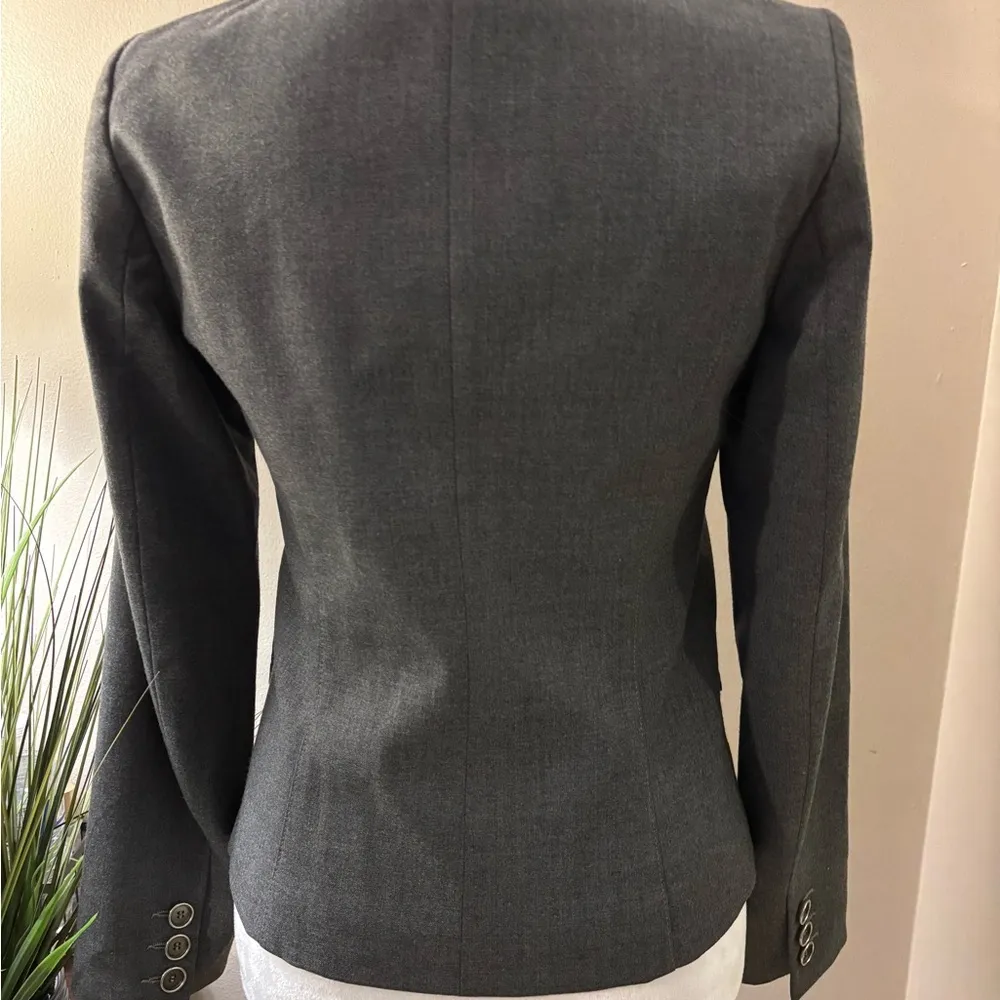 Teenflo Dark Gray Wool Shirt Blazer Size 1 - Image 10