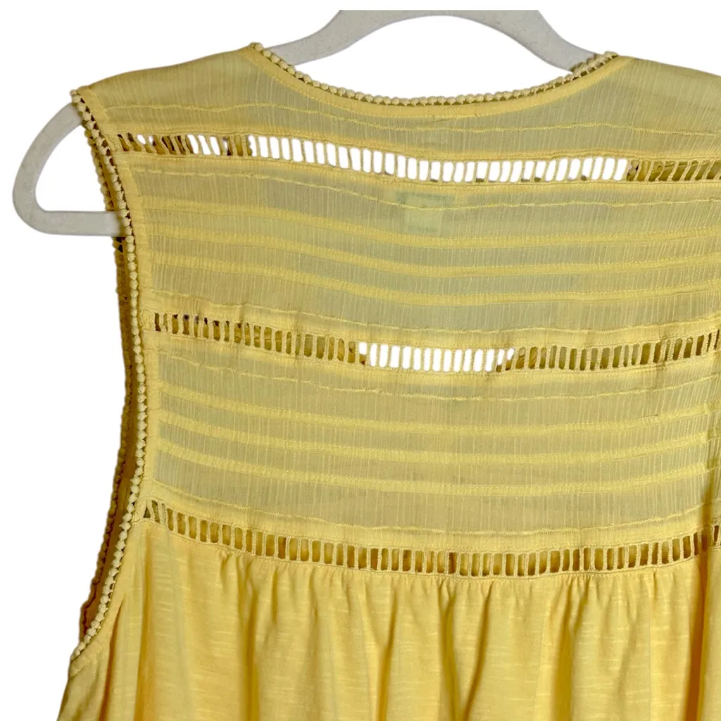 Sundance Butter Yellow Manette Lace Coquette Tank Sleeveless Top Size‎ XL - Image 8