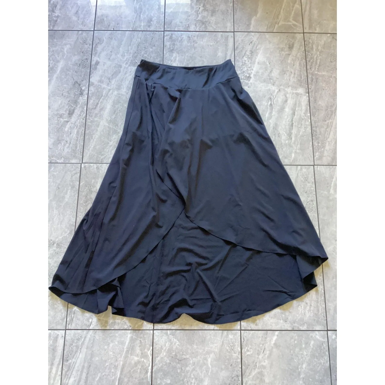 Halara Skort Womens Large Black Wrap Tulip Hem Built In Shorts Athletic A-Line - Image 2