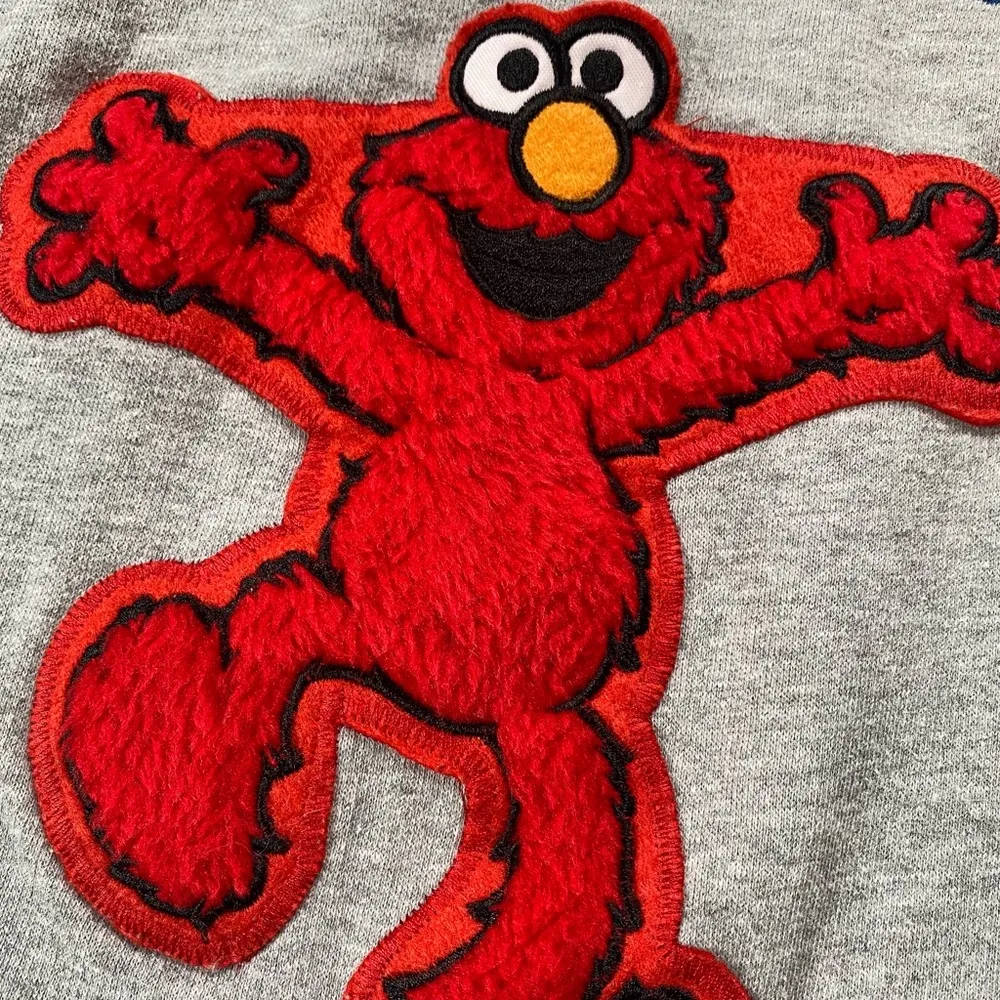 Vintage 90s That Tickles Sesame Street Elmo Crew Neck Sweatshirt Size Large - Image 3