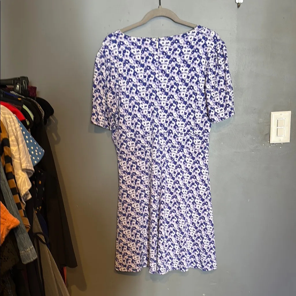 Michael Kors A-line Purple and White Mini Dress - Image 3