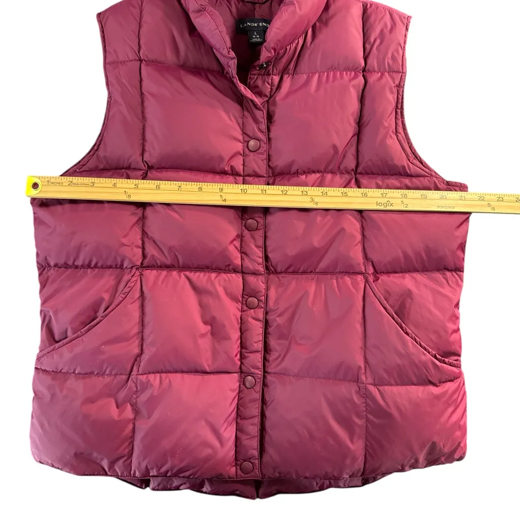 Lands’ End Berry Colored‎ Puffer Vest - Image 3