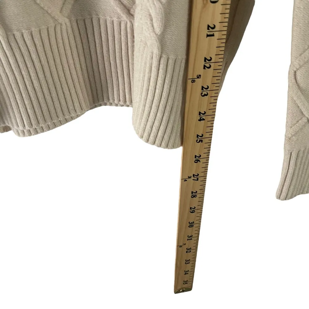 Raya Women's Size Large Cream Chunky Knit‎ Sweater - Image 9