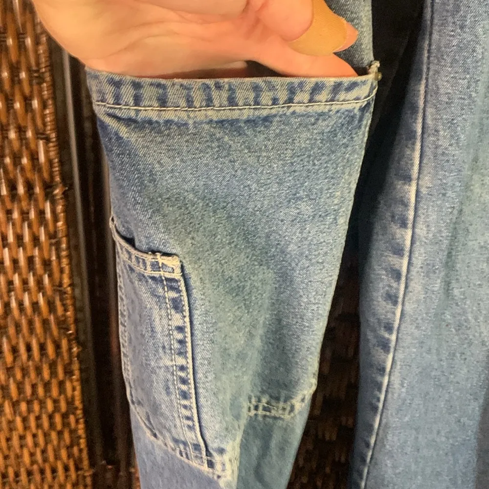 Vintage 90’s Y2K Squeeze SQZ Flare Button Fly Jeans Size 7/8 Blue - Image 4